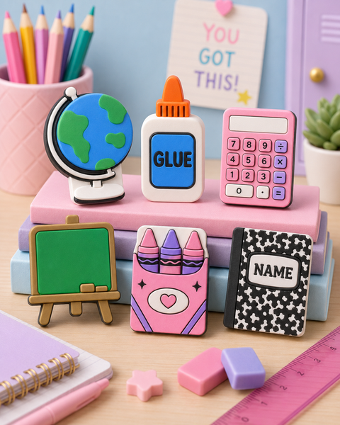 Badge Reel Flat Back - School Things - You Pick!