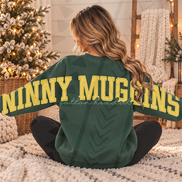 DTF Full Color Transfer - Cottonheaded Ninny Muggins - OVERSIZED BACK (Full Front, Full Both, or Both Full Front & Back Options)