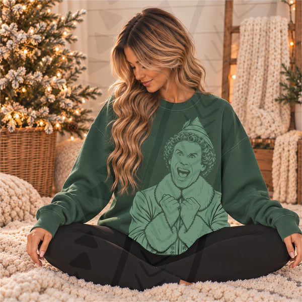 DTF Full Color Transfer - Cottonheaded Ninny Muggins - OVERSIZED BACK (Full Front, Full Both, or Both Full Front & Back Options)