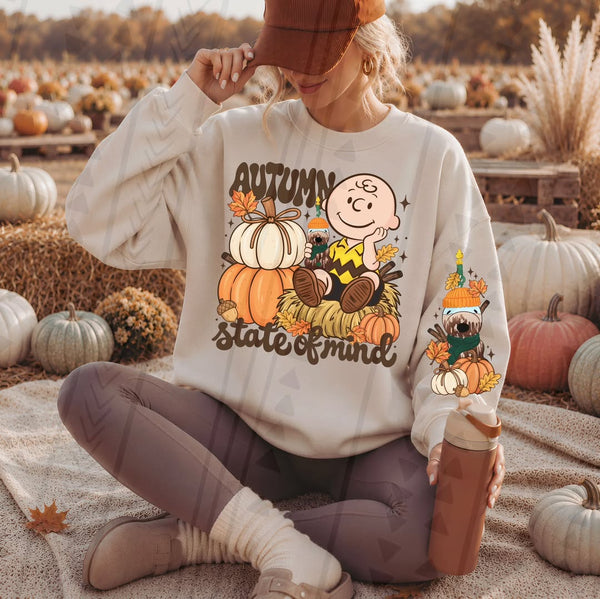 DTF Full Color TShirt Transfer - Autumn State Of Mind - With or Without Sleeves