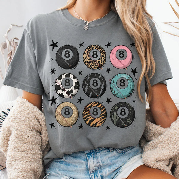 DTF Full Color Transfer - Grunge 8Balls