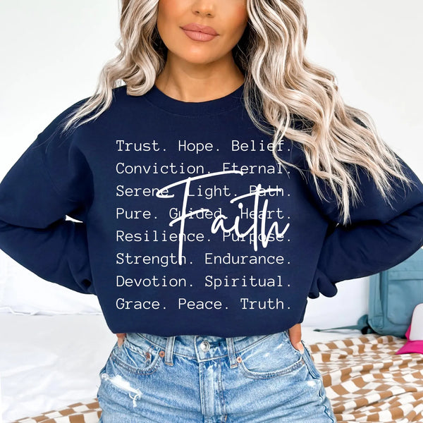 DTF Full Color TShirt Transfer - Faith - (Black or White)