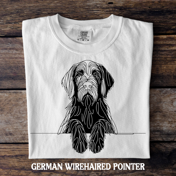 DTF Full Color TShirt Transfer - Simple Sketch Dog - You Choose Color & Breed!