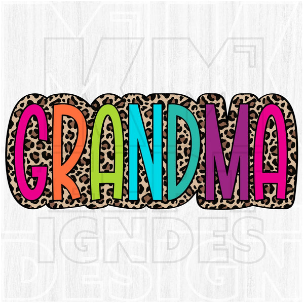 DTF Full Color TShirt Transfer - Leopard Neon Names - YOU CHOOSE!