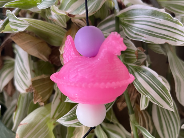 3D Printed Focal - Hen On Nest (You Pick the Color!)