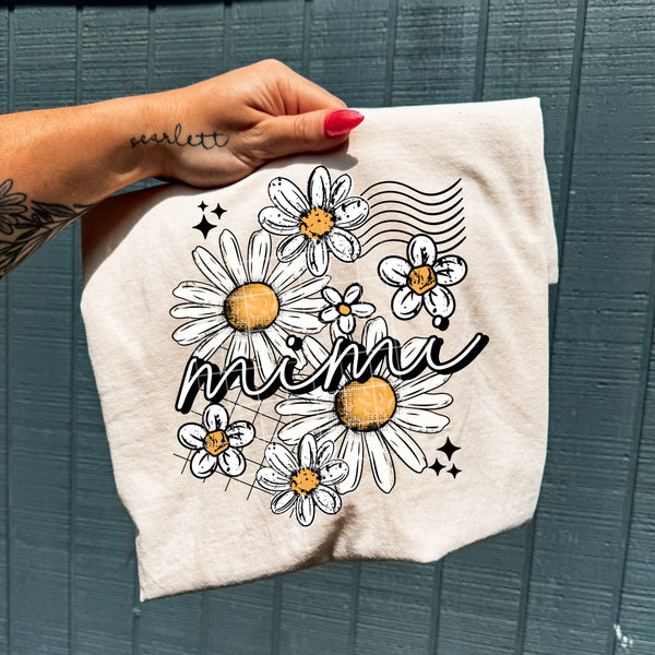 DTF Full Color TShirt Transfer - Daisy Checkered Names (You Choose)