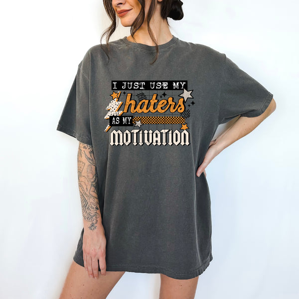 DTF Full Color TShirt Transfer - I Just Use My Haters (Black or White)