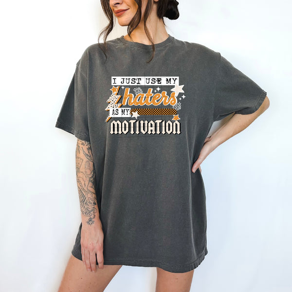 DTF Full Color TShirt Transfer - I Just Use My Haters (Black or White)
