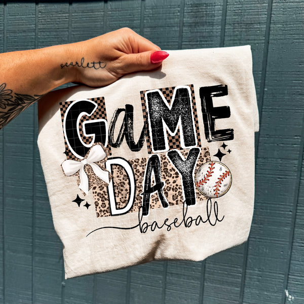 DTF Full Color Transfer - Game Day Leopard Sports (YOU PICK THE SPORT)