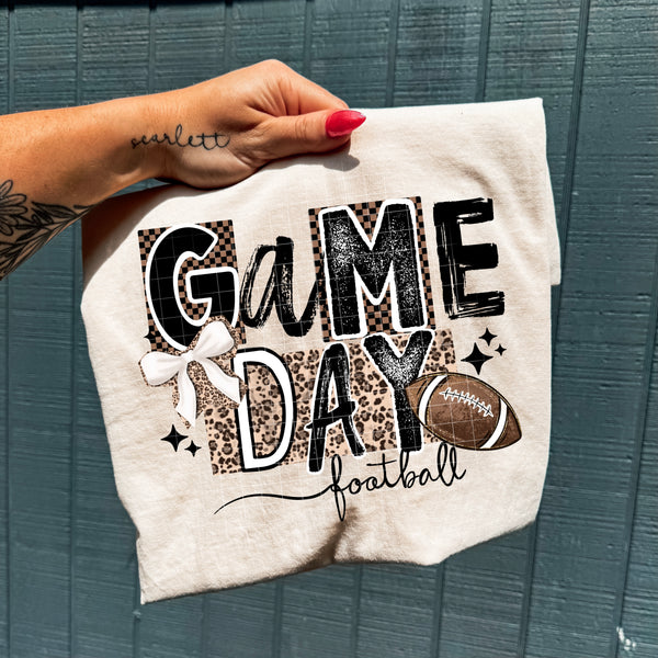 DTF Full Color Transfer - Game Day Leopard Sports (YOU PICK THE SPORT)