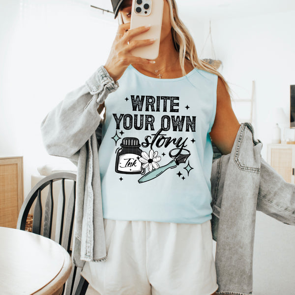 DTF Full Color Transfer - Write Your Own Story - Black or White Font!