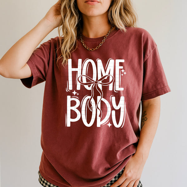 DTF Full Color Transfer - Home Body Bow - Black or White Font!