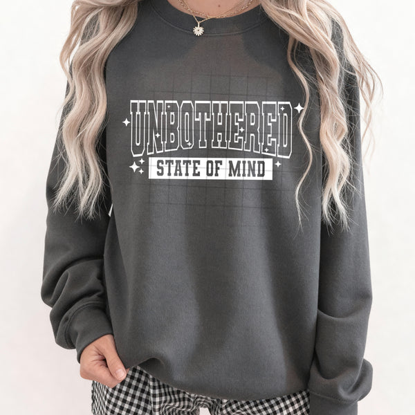 DTF Full Color TShirt Transfer - Unbothered State Of Mind (Black or White Font)