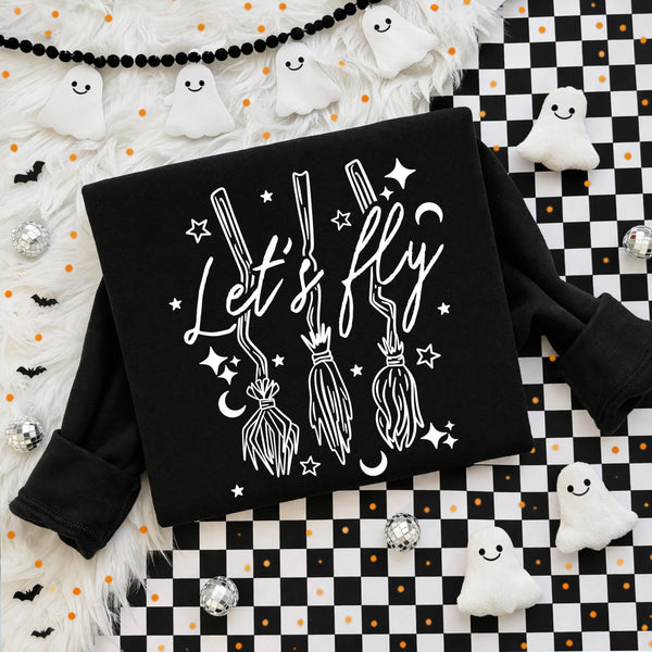DTF Full Color TShirt Transfer - Let's Fly (Black or White)