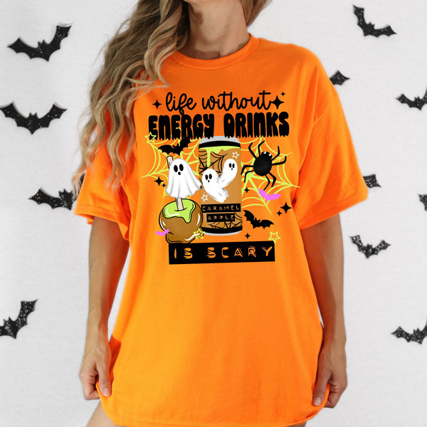 DTF Full Color TShirt Transfer - Life WIthout Energy Drinks (Black or White)
