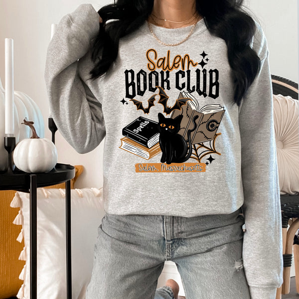 DTF Full Color TShirt Transfer - Salem Book Club (Black or White)