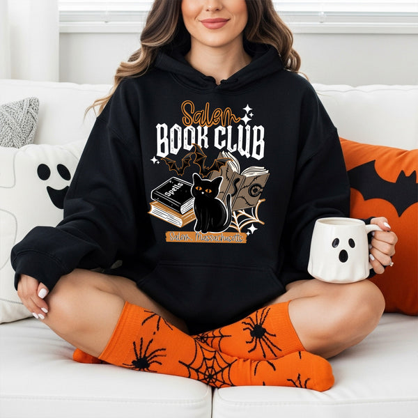 DTF Full Color TShirt Transfer - Salem Book Club (Black or White)