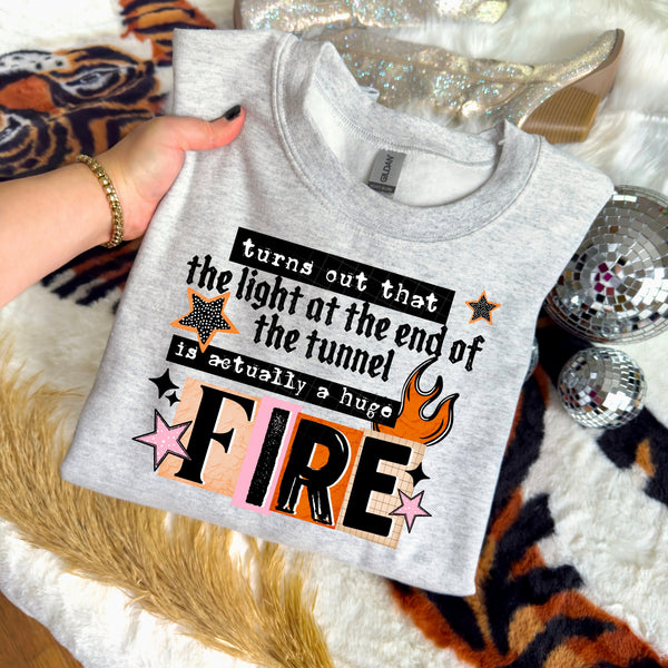 DTF Full Color TShirt Transfer - Light At The End Of The Tunnel (Black or White)