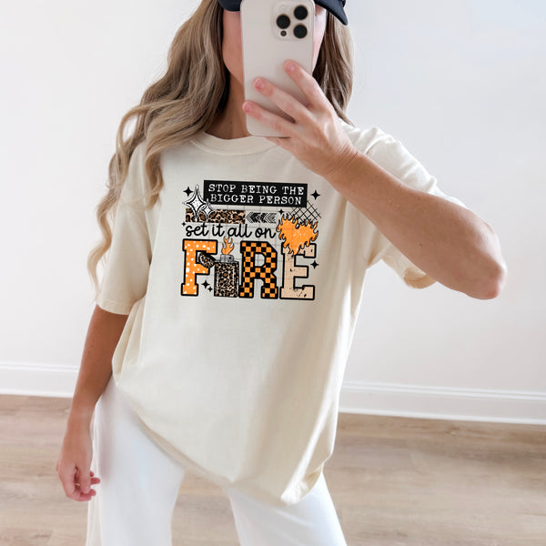 DTF Full Color Transfer - Stop Being The Bigger Person - Black or White Font!