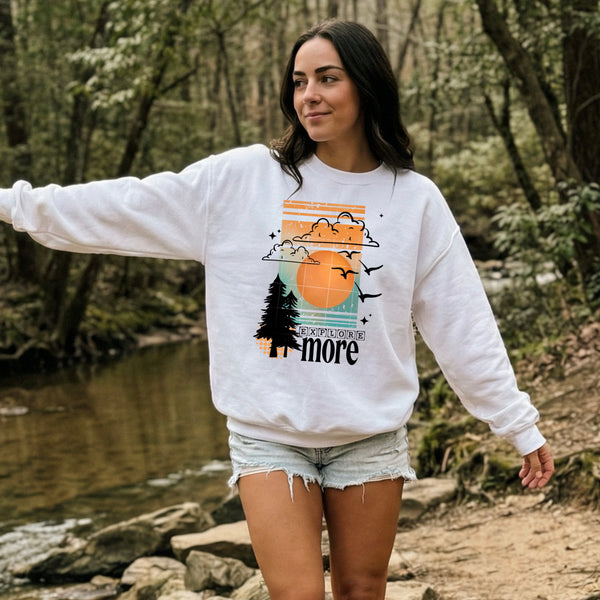 DTF Full Color TShirt Transfer - Explore More (Black or White Font)