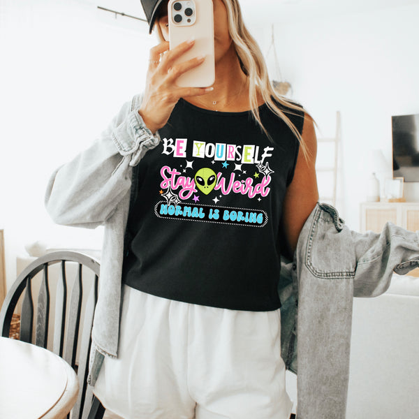 DTF Full Color TShirt Transfer - Be Yourself Stay Weird - (Black or White)