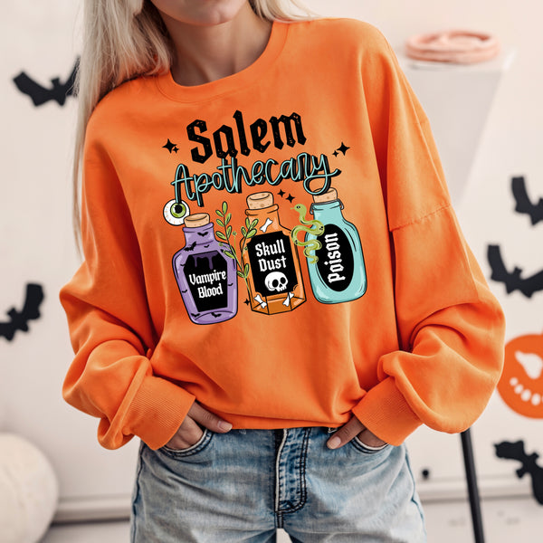 DTF Full Color TShirt Transfer - Salem Apothecary (Black or White)
