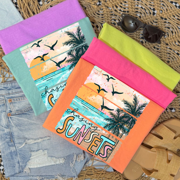 DTF Full Color TShirt Transfer - Sunset Scene - (You Pick!)