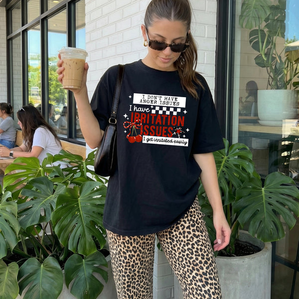 DTF Full Color TShirt Transfer - I Don't Have Anger Issues - (Black or White)