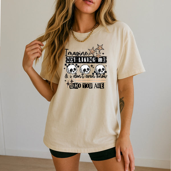 DTF Full Color TShirt Transfer - Imagine Not Liking Me - (Black or White)