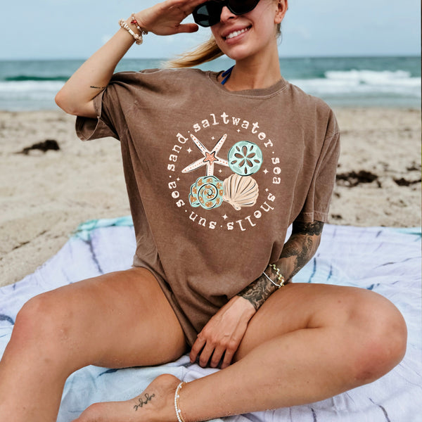 DTF Full Color Transfer - Sand Circle (PICK YOUR COLOR!)