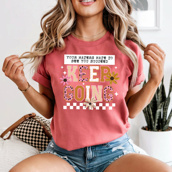 DTF Full Color TShirt Transfer - Your Haters Hate To See You Succeed - (Black or White)
