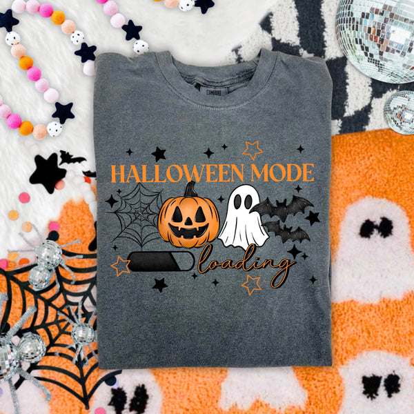 DTF Full Color TShirt Transfer - Halloween Mode Loading - (Black or White)
