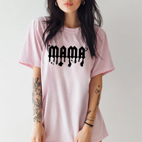 DTF Full Color TShirt Transfer - Mama Spooky Drip - (Black or White)