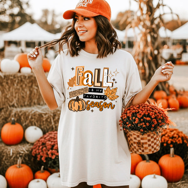 DTF Full Color TShirt Transfer - Fall Is My Favorite Season (Black or Tan)