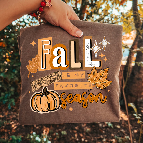 DTF Full Color TShirt Transfer - Fall Is My Favorite Season (Black or Tan)