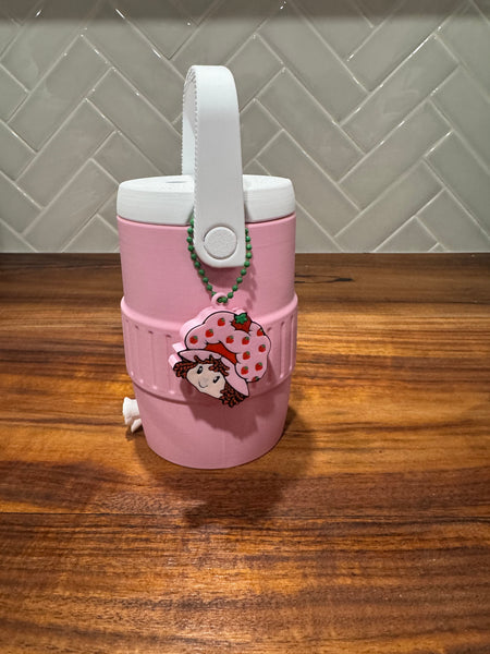 Can Cooler & Can Opener Keychain Combo - Strawberry Girl