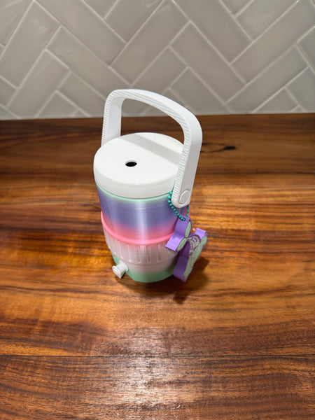 Can Cooler & Can Opener Keychain Combo - Ombre Mermaid