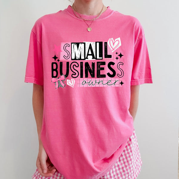 DTF Full Color TShirt Transfer - Small Business Owner (Black or White)