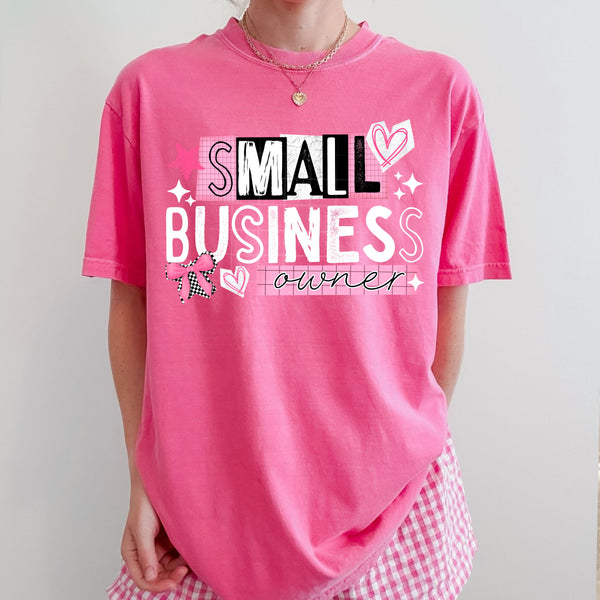 DTF Full Color TShirt Transfer - Small Business Owner (Black or White)