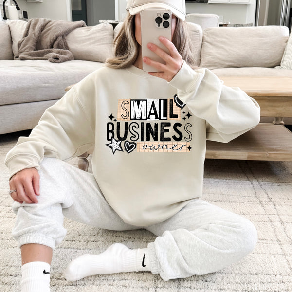 DTF Full Color TShirt Transfer - Small Business Owner Neutrals (Black or White)