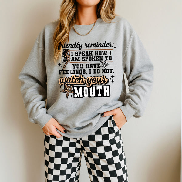 DTF Full Color TShirt Transfer - Friendly Reminder (White or Black Font)