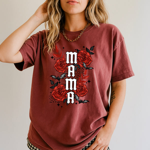 DTF Full Color TShirt Transfer - Mama Roses - (Black or White)