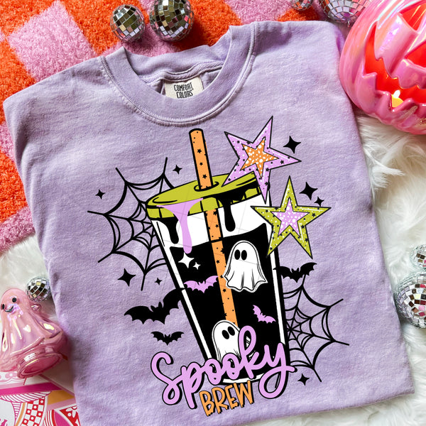 DTF Full Color Transfer - Spooky Brew - Black or White