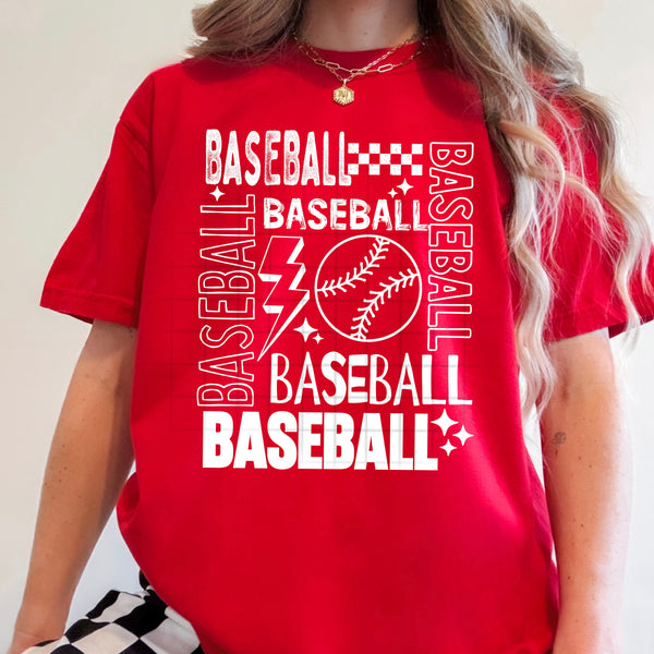 DTF Full Color TShirt Transfer - Baseball or Softball Things - Black or White - You Pick!