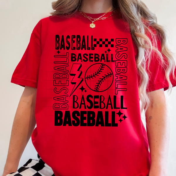 DTF Full Color TShirt Transfer - Baseball or Softball Things - Black or White - You Pick!