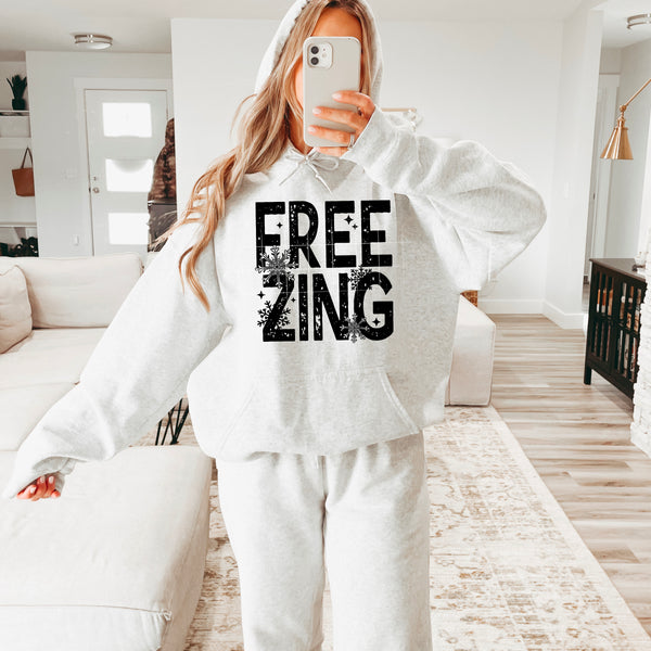 DTF Full Color TShirt Transfer - FREEZING (You Choose Black or White!)
