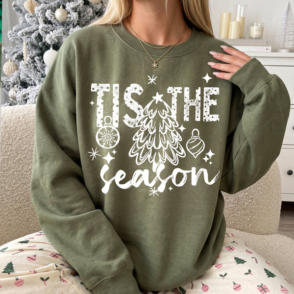 DTF Full Color Tshirt Transfer - Christmas Sayings (You Pick! White, Red or Black Font)