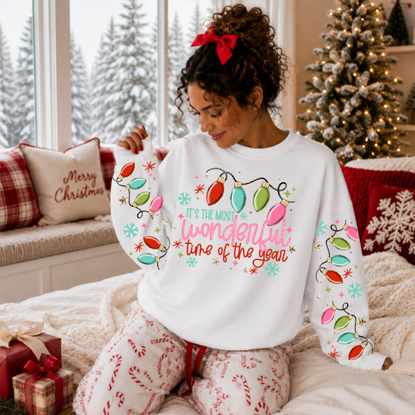 DTF Full Color TShirt Transfer - It's The Most Wonderful Time Of The Year - With or Without Sleeves