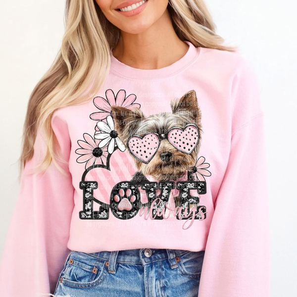 DTF Full Color TShirt Transfer - LOVE Dogs & Cats - 45+ BREEDS!