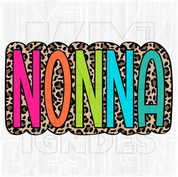 DTF Full Color TShirt Transfer - Leopard Neon Names - YOU CHOOSE!